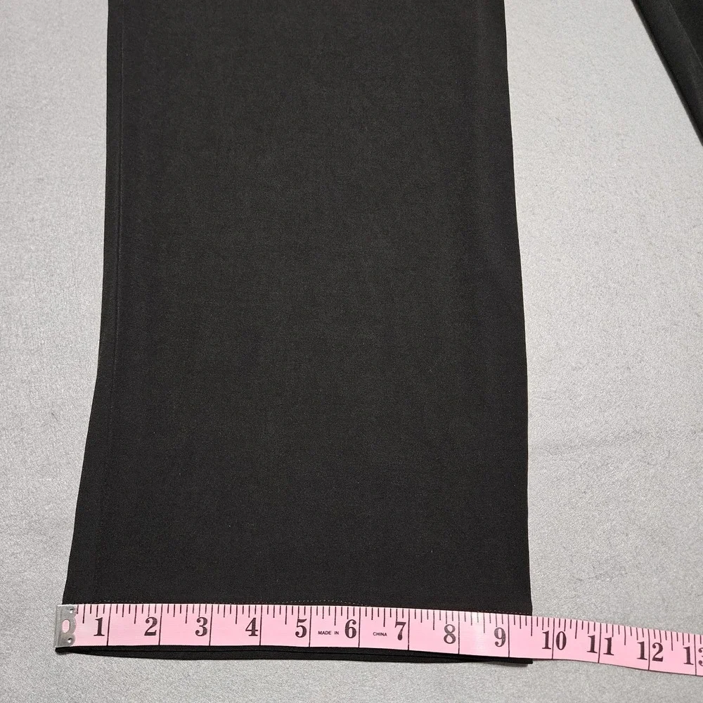 Tilley Women's Pants Sz XS Wide Leg Black Pull On Stretch Travel Secure Pockets